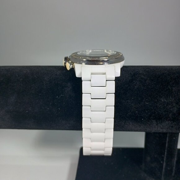 Glam Rock Women\'s GR50124-DBZ Aqua Rock Chronograph White Ceramic Watch